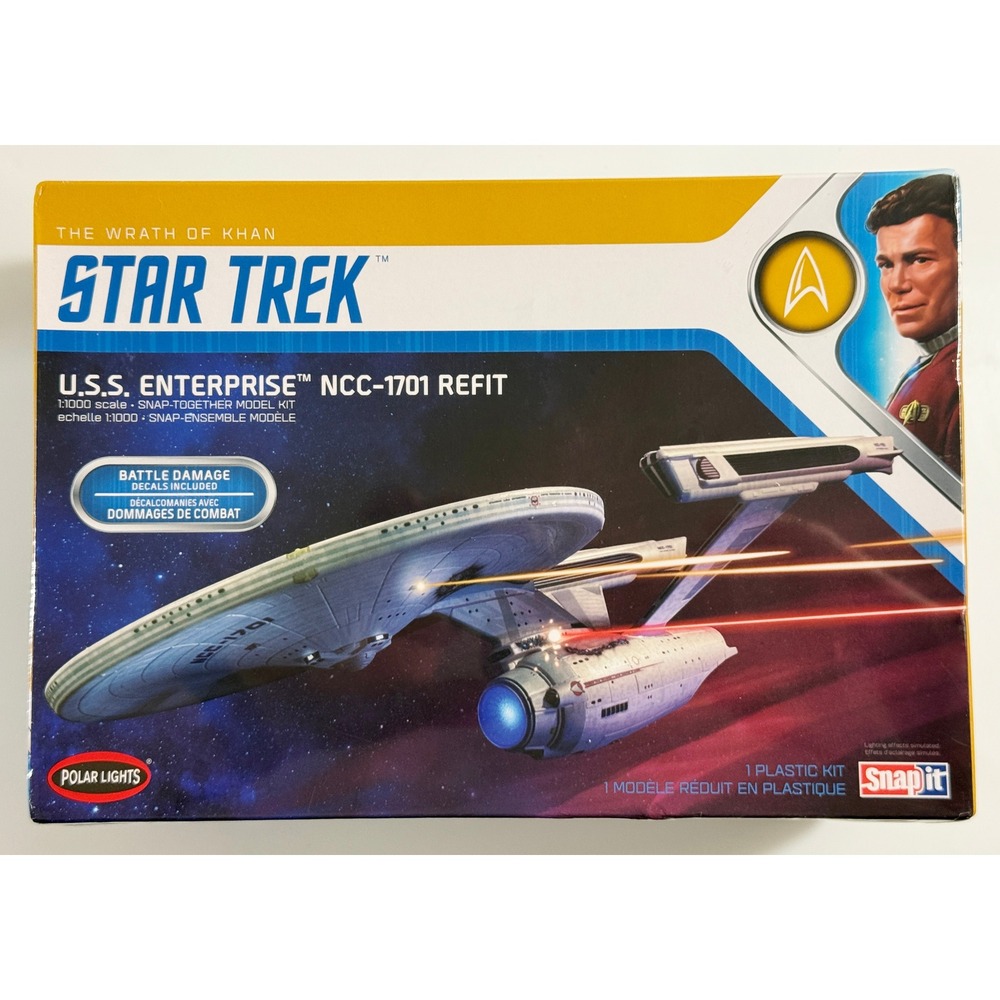 Polar Lights Model Kit Kids OS White Star Trek‎ USS Enterprise NCC-1701 Refit